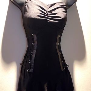 Coquette couture sexy black corset dress medium
